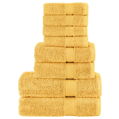 vidaXL 8 Piece Premium Towel Set SOLUND Gold 600 gsm 2