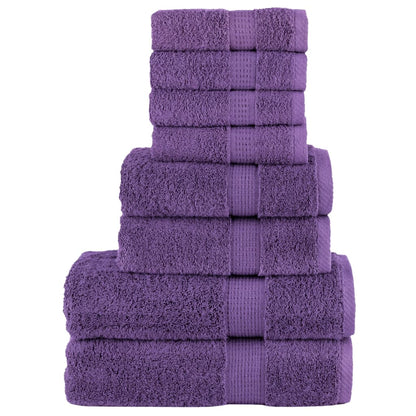 vidaXL 8 Piece Premium Towel Set SOLUND Purple 600 gsm 1