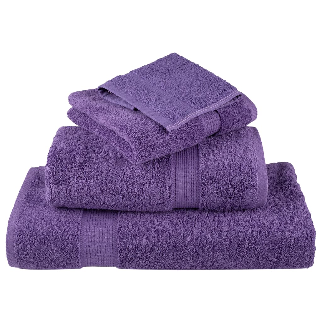 vidaXL 8 Piece Premium Towel Set SOLUND Purple 600 gsm 4