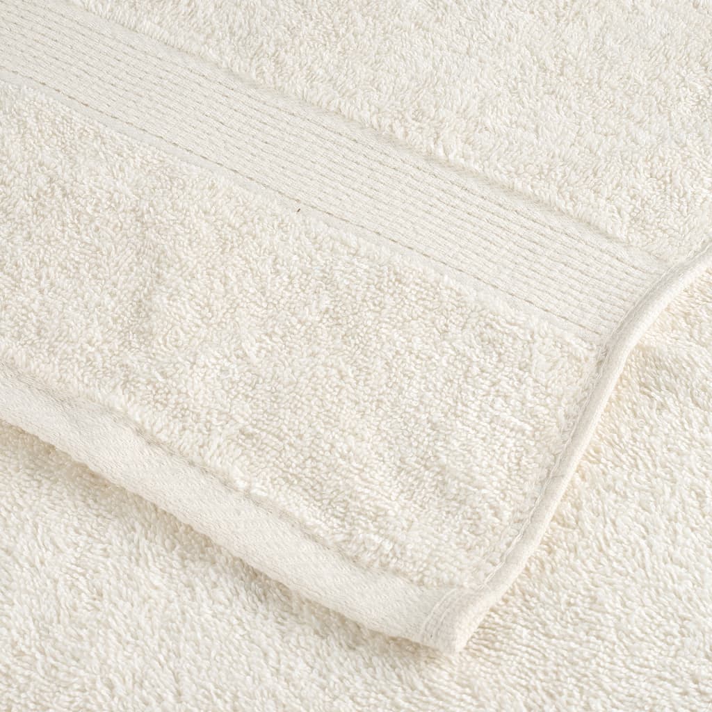 vidaXL 8 Piece Premium Towel Set SOLUND Cream 600 gsm 5