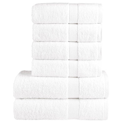 vidaXL 6 Piece Premium Towel Set SOLUND White 600 gsm 1