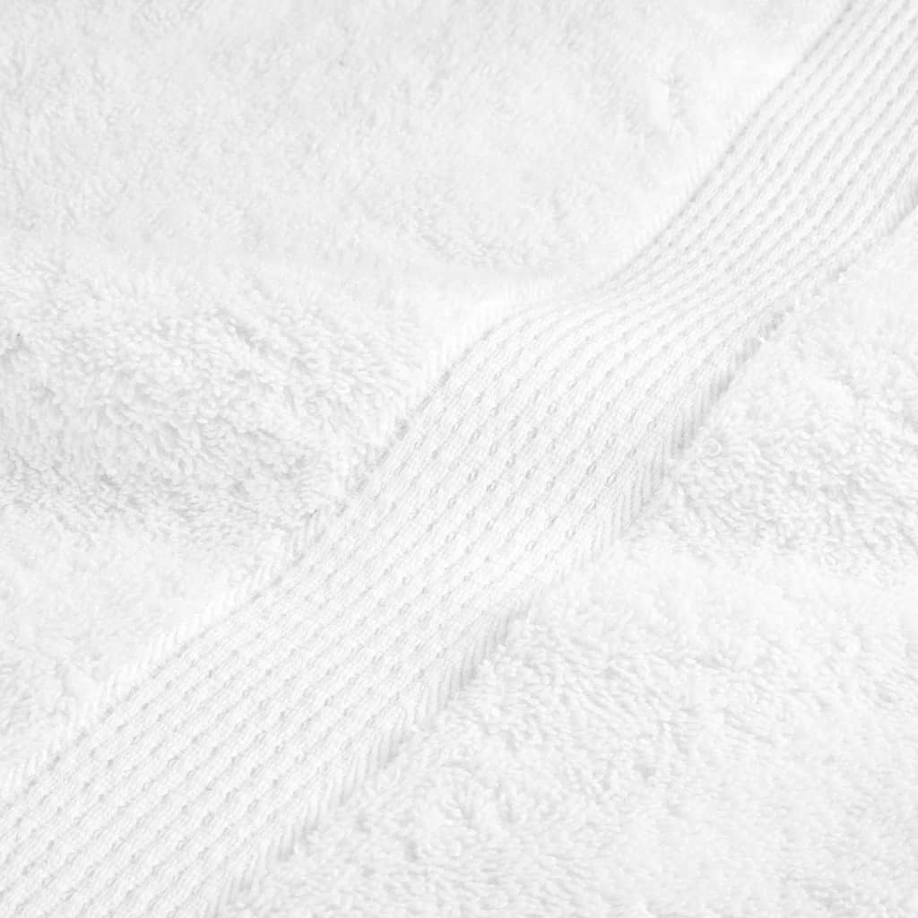 vidaXL 6 Piece Premium Towel Set SOLUND White 600 gsm 6