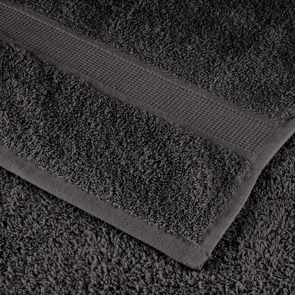 vidaXL 6 Piece Premium Towel Set SOLUND Anthracite 600 gsm 5