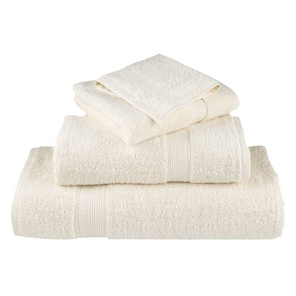 vidaXL 6 Piece Premium Towel Set SOLUND Cream 600 gsm 4