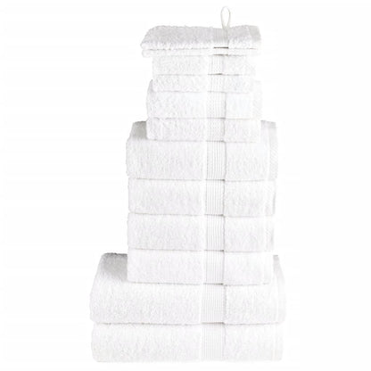 vidaXL 12 Piece Premium Towel Set SOLUND White 600 gsm 1