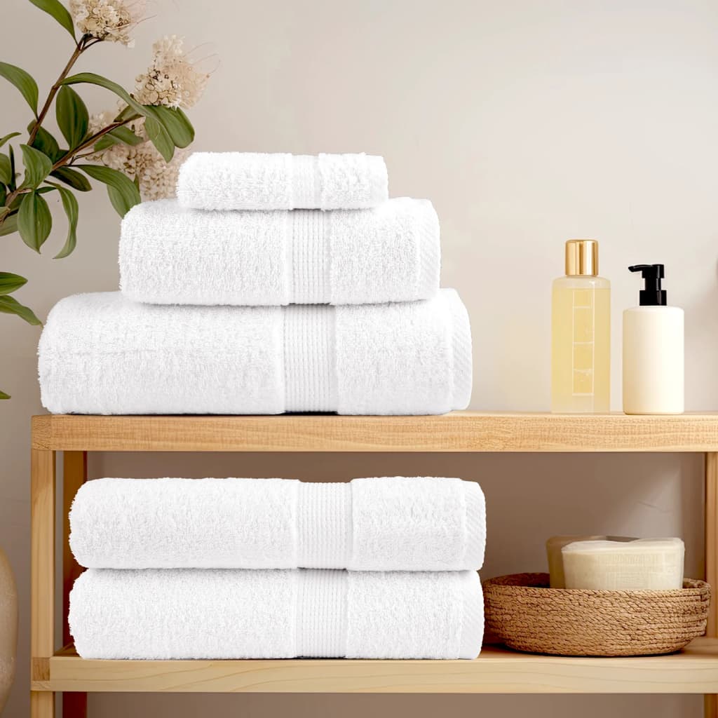 vidaXL 12 Piece Premium Towel Set SOLUND White 600 gsm 3