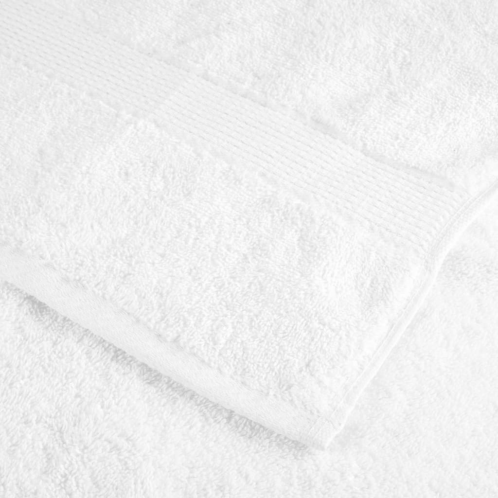 vidaXL 12 Piece Premium Towel Set SOLUND White 600 gsm 5