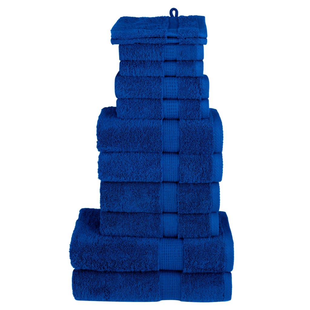 vidaXL 12 Piece Premium Towel Set SOLUND Blue 600 gsm 1