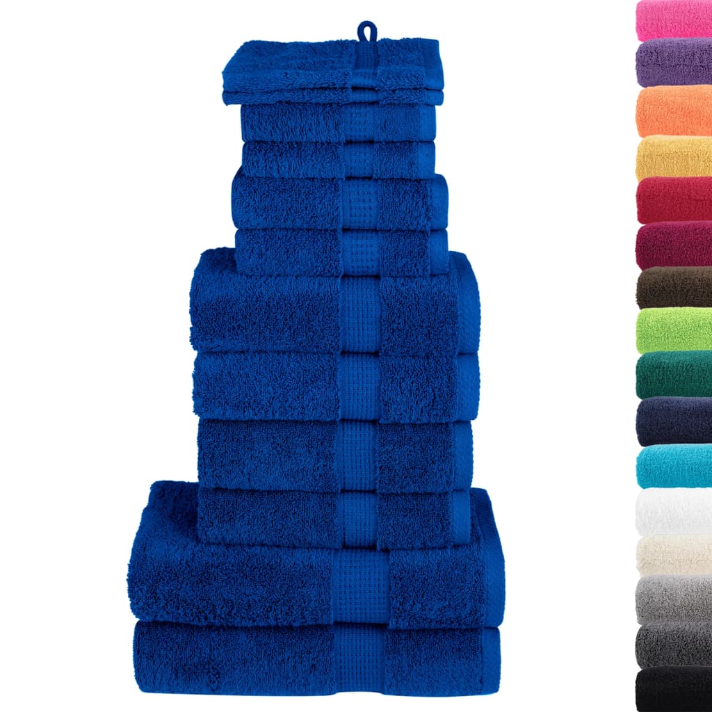 vidaXL 12 Piece Premium Towel Set SOLUND Blue 600 gsm 2
