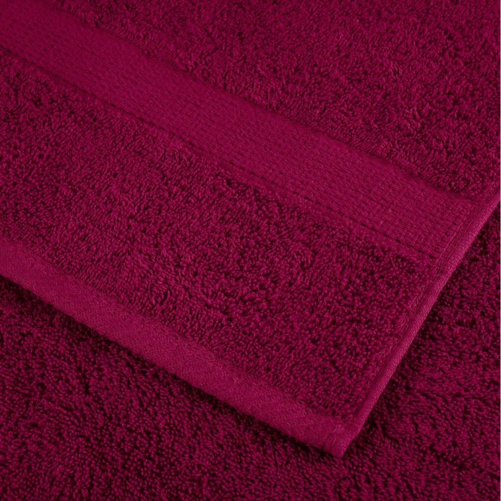 vidaXL 12 Piece Premium Towel Set SOLUND Bordeaux 600 gsm 5