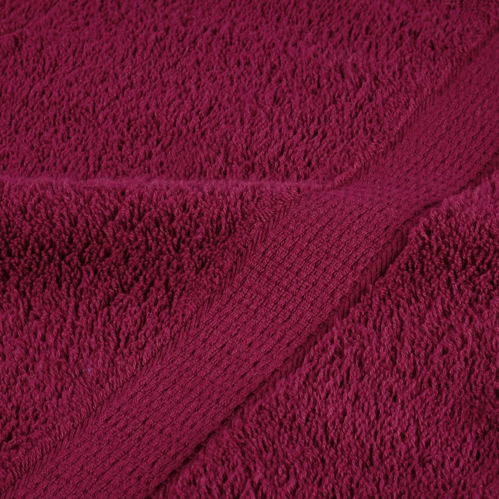 vidaXL 12 Piece Premium Towel Set SOLUND Bordeaux 600 gsm 6