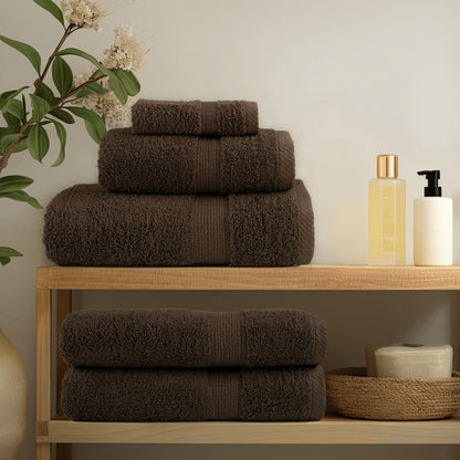 vidaXL 12 Piece Premium Towel Set SOLUND Brown 600 gsm 3