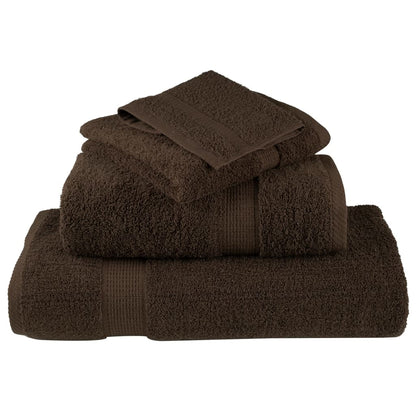 vidaXL 12 Piece Premium Towel Set SOLUND Brown 600 gsm 4