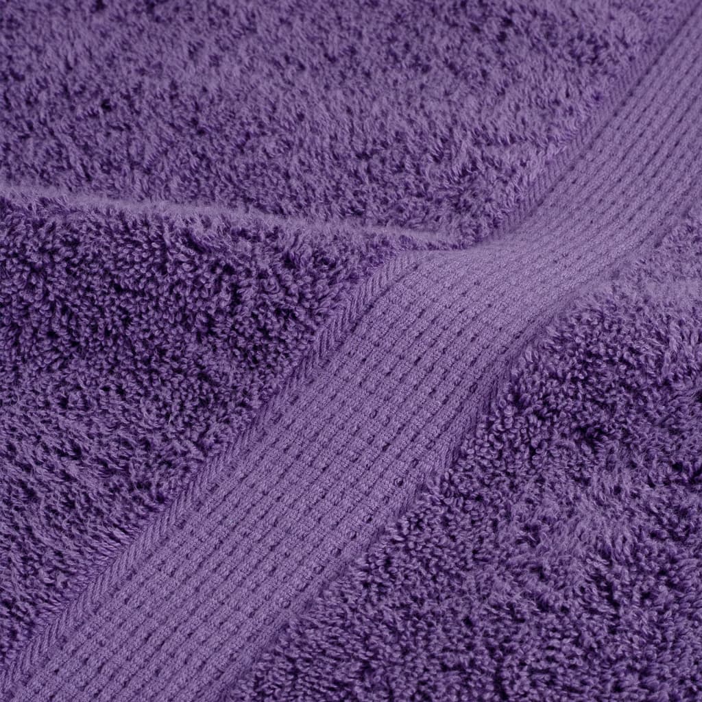 vidaXL 12 Piece Premium Towel Set SOLUND Purple 600 gsm 6