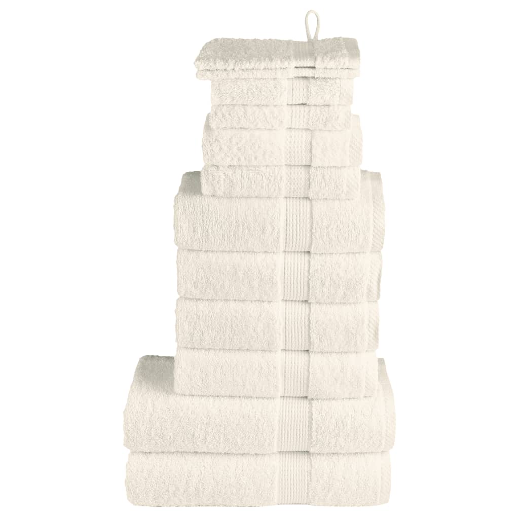 vidaXL 12 Piece Premium Towel Set SOLUND Cream 600 gsm 1