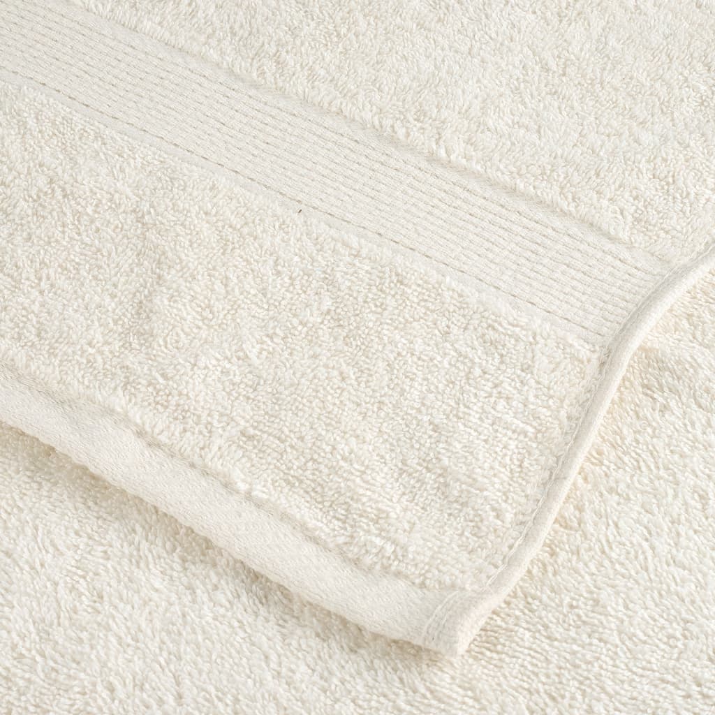 vidaXL 12 Piece Premium Towel Set SOLUND Cream 600 gsm 5