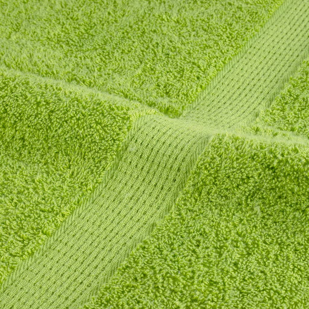 vidaXL 12 Piece Premium Towel Set "SOLUND" Apple Green 600 gsm 6