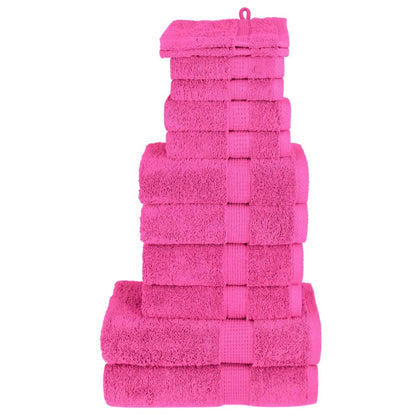 vidaXL 12 Piece Premium Towel Set SOLUND Pink 600 gsm 1