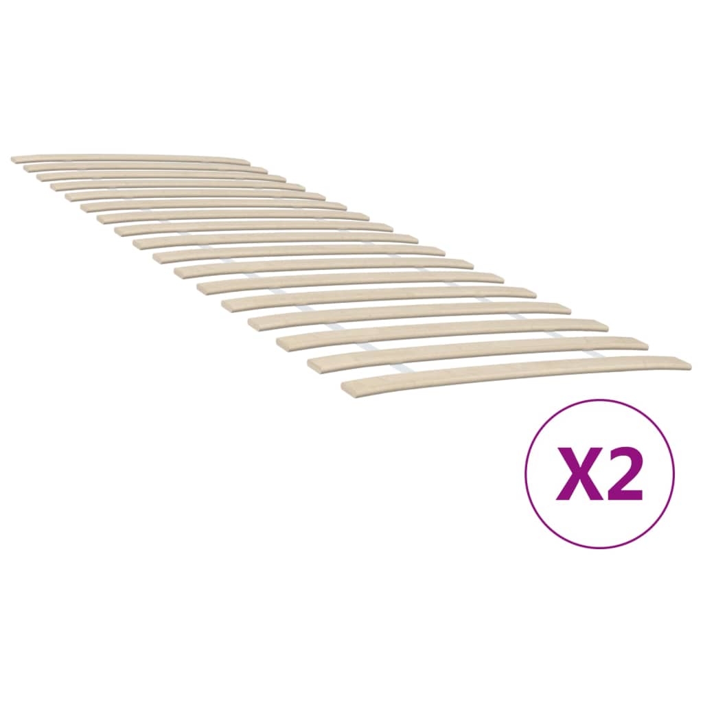 vidaXL Bed Slats Replacements with 34 Slats 2 pcs 70x200 cm 1