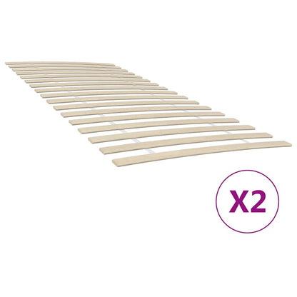 vidaXL Bed Slats Replacements with 34 Slats 2 pcs 100x200 cm 1