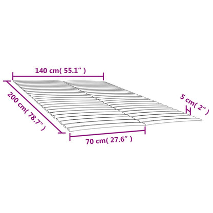 vidaXL Bed Slats Replacements with 48 Slats 2 pcs 70x200 cm 6