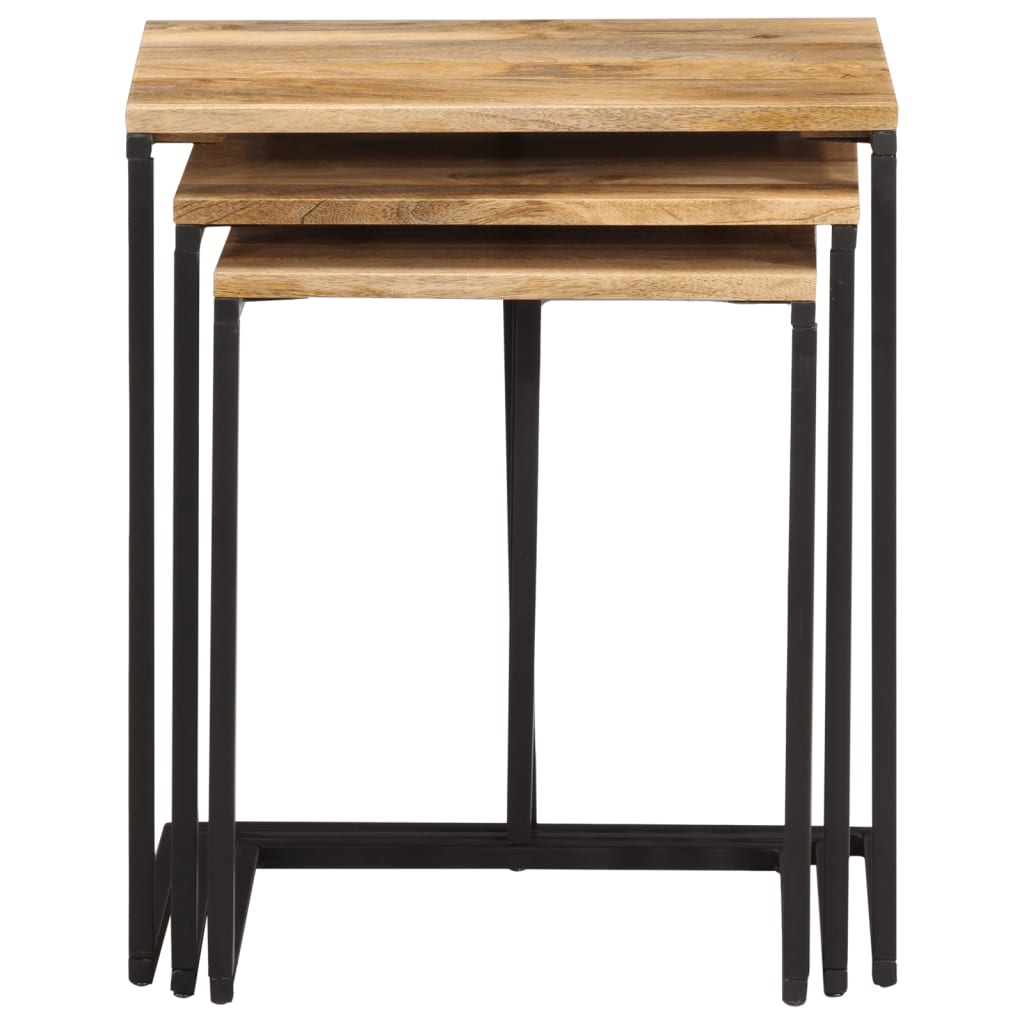vidaXL Nesting Tables 3 pcs Solid Wood Acacia 4