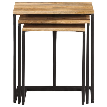 vidaXL Nesting Tables 3 pcs Solid Wood Acacia 4