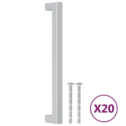 vidaXL Cabinet Handles 20 pcs Silver 192 mm Stainless Steel 2