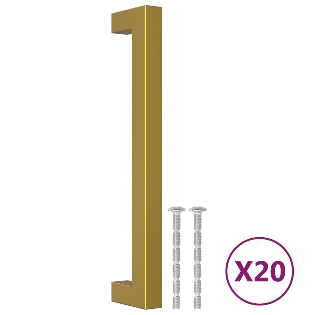 vidaXL Cabinet Handles 20 pcs Gold 160 mm Stainless Steel 2
