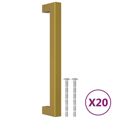 vidaXL Cabinet Handles 20 pcs Gold 160 mm Stainless Steel 2