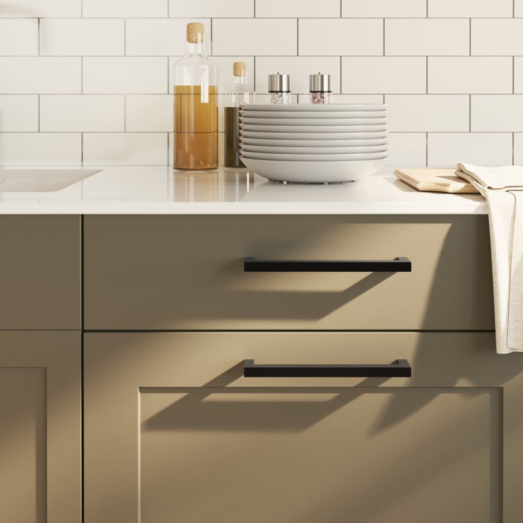vidaXL Cabinet Handles 20 pcs Black 192 mm Stainless Steel 1