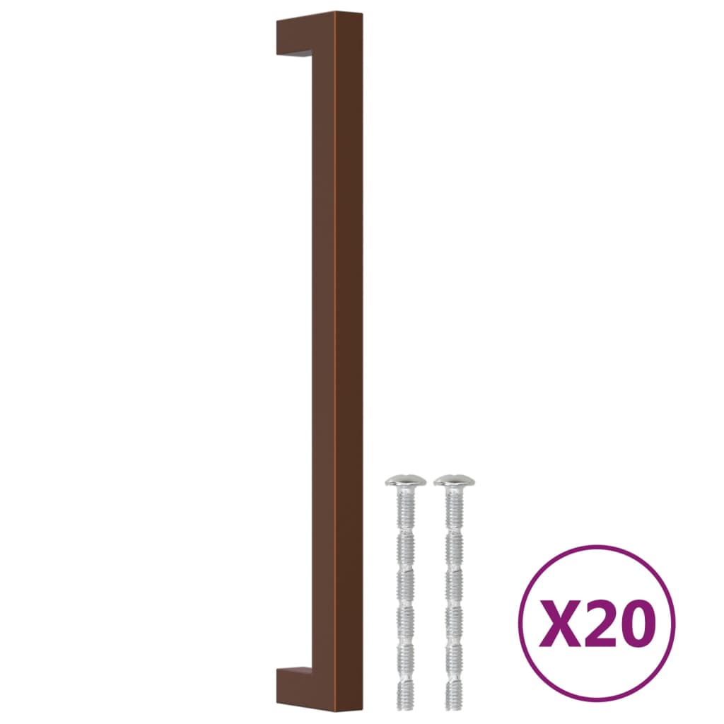 Cabinet Handles Stainless Steel 20 pcs Bronze 224 mm