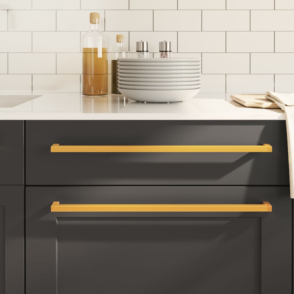 vidaXL Cabinet Handles 10 pcs Gold 480 mm Stainless Steel 1