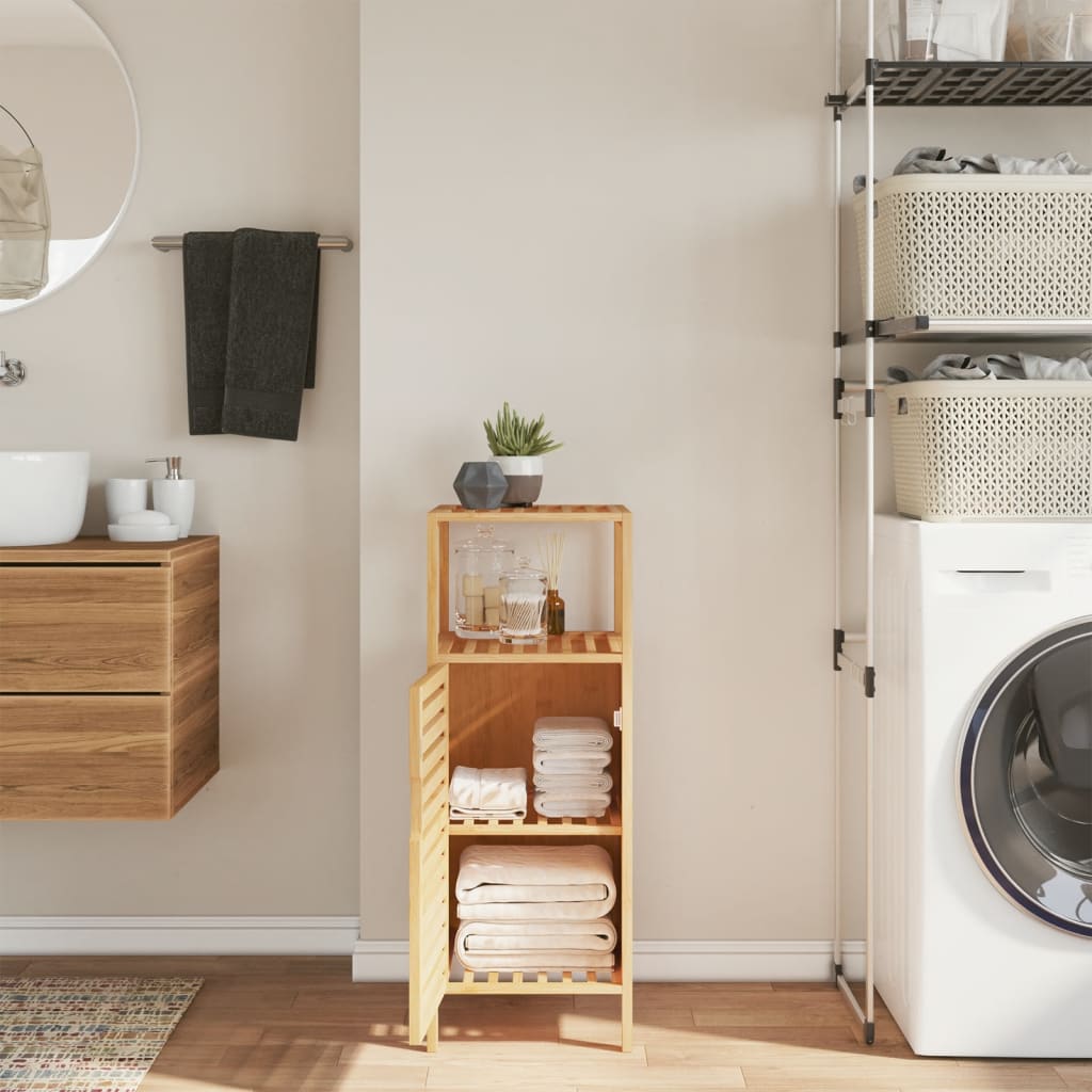 vidaXL Bathroom Cabinet with Shelf 36x33x87 cm Bamboo 1
