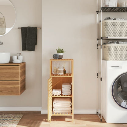 vidaXL Bathroom Cabinet with Shelf 36x33x87 cm Bamboo 1