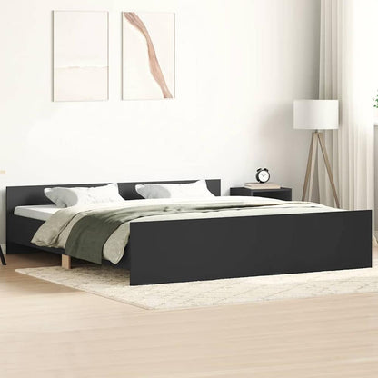 Bed Frame without Mattress 160x200 cm Black