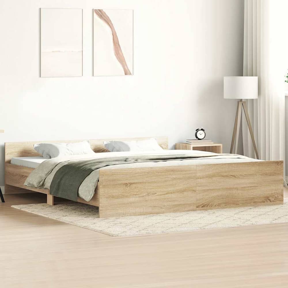 Bed Frame without Mattress Sonoma oak