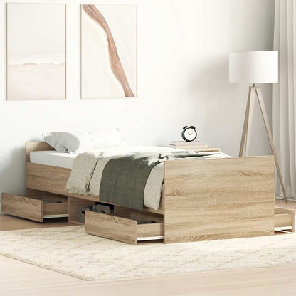 Bed Frame without Mattress 100x200 cm Sonoma oak