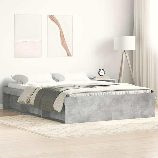 Bed Frame without Mattress Concrete grey