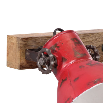 Wall Lamp 25 W Distressed 90x25 cm E27 Red 3 in a row
