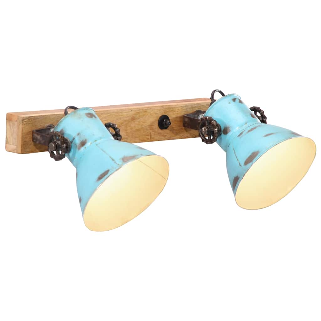 vidaXL Wall Lamp 25 W Distressed Blue 45x25 cm E27 1