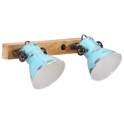 vidaXL Wall Lamp 25 W Distressed Blue 45x25 cm E27 2