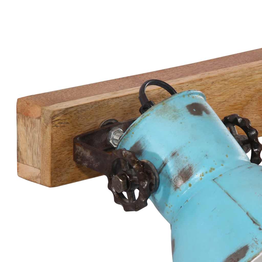 vidaXL Wall Lamp 25 W Distressed Blue 45x25 cm E27 5