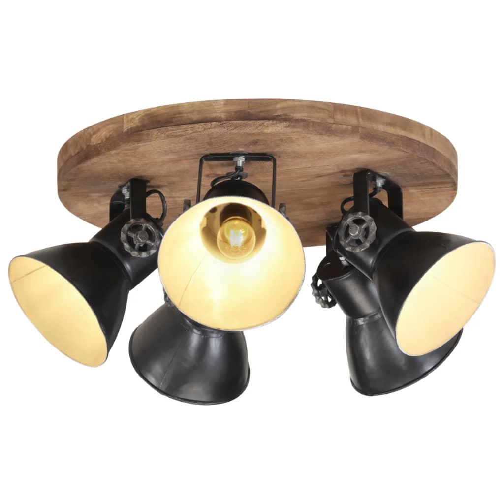 vidaXL Industrial Wall Lamp 65x25 cm E27 Black