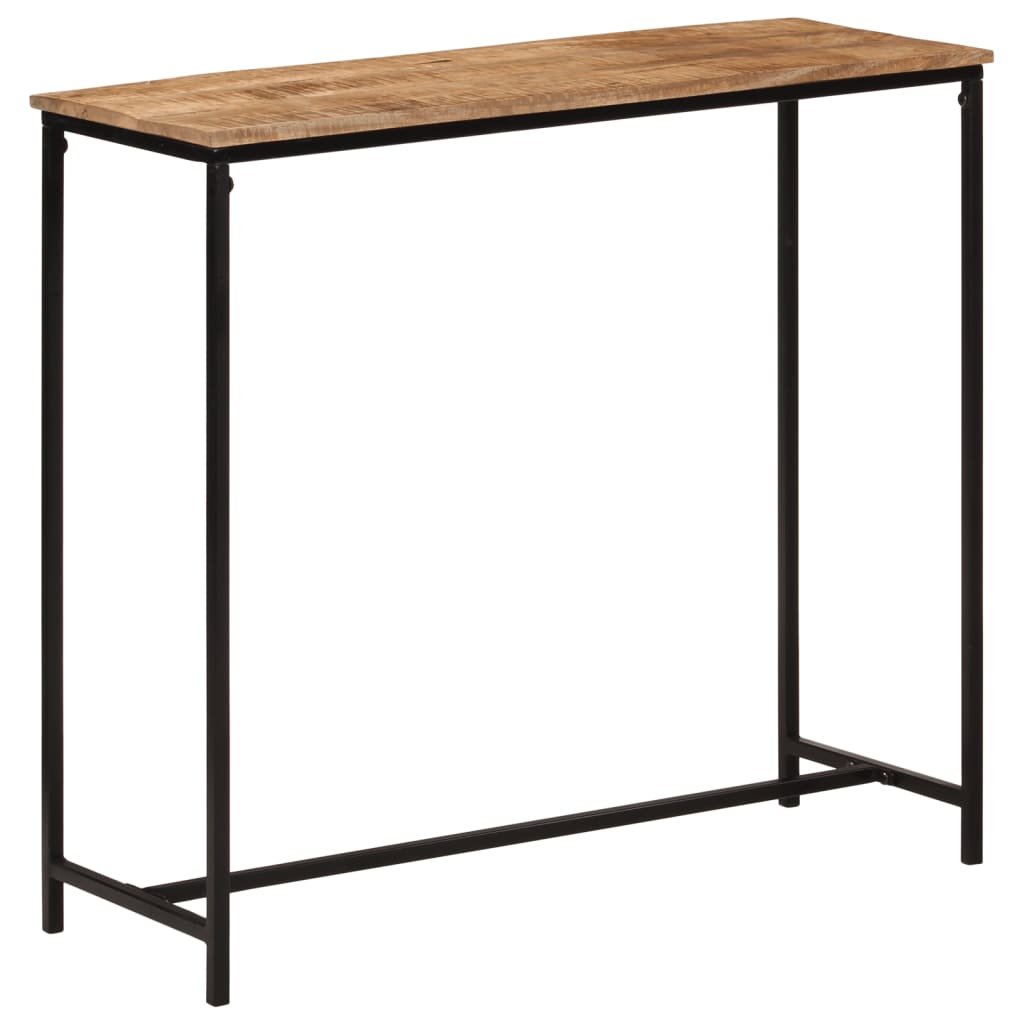vidaXL Console Table 80x30x74 cm Solid Wood Mango and Iron 1