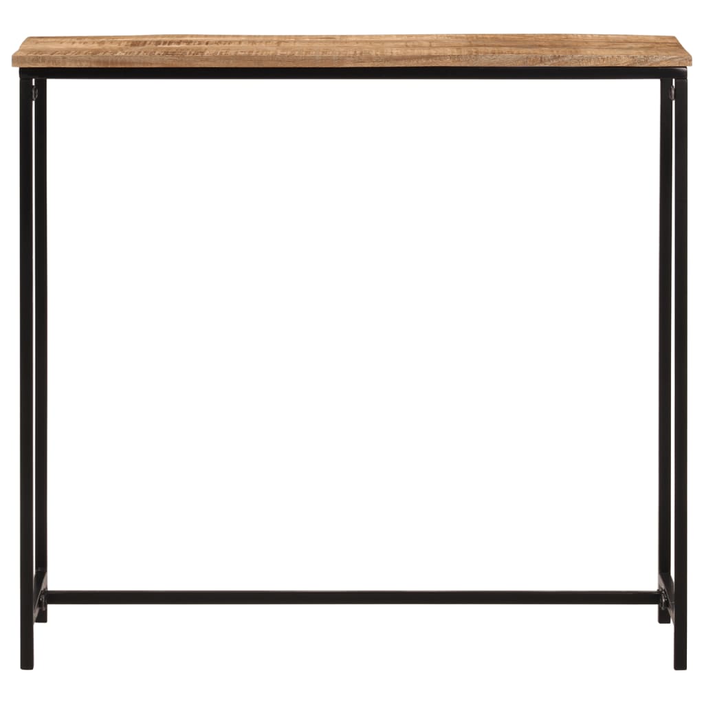 vidaXL Console Table 80x30x74 cm Solid Wood Mango and Iron 2