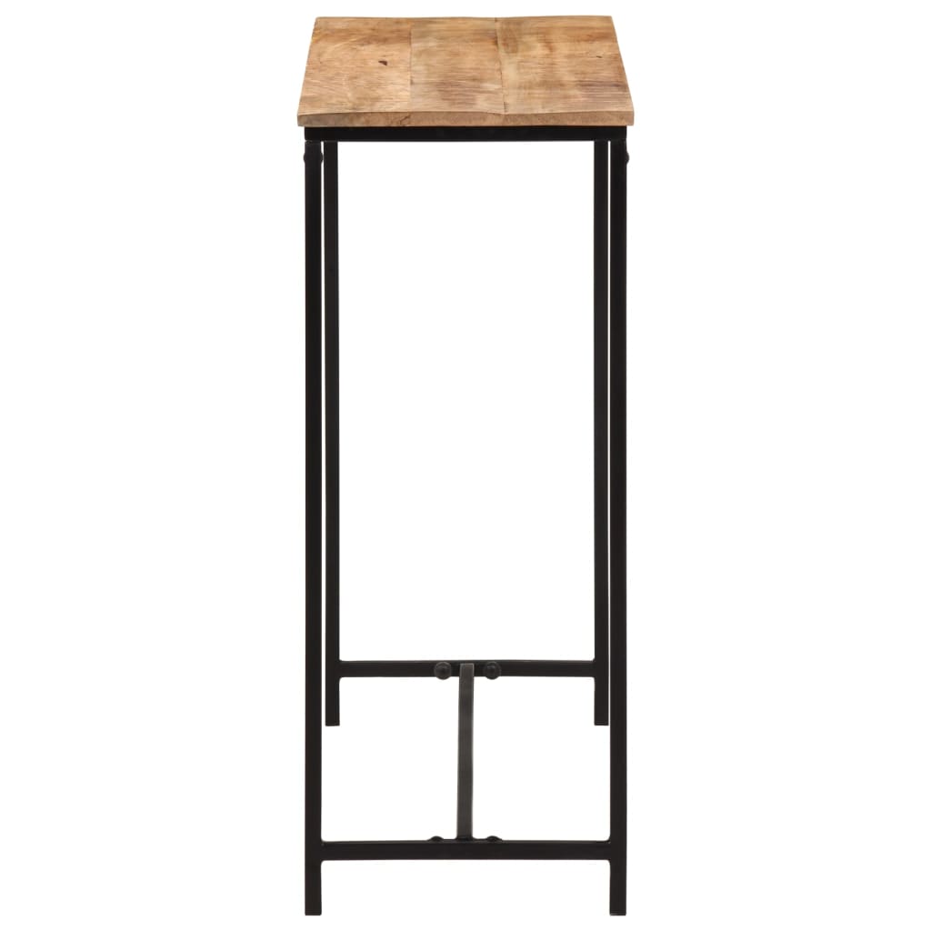 vidaXL Console Table 80x30x74 cm Solid Wood Mango and Iron 3