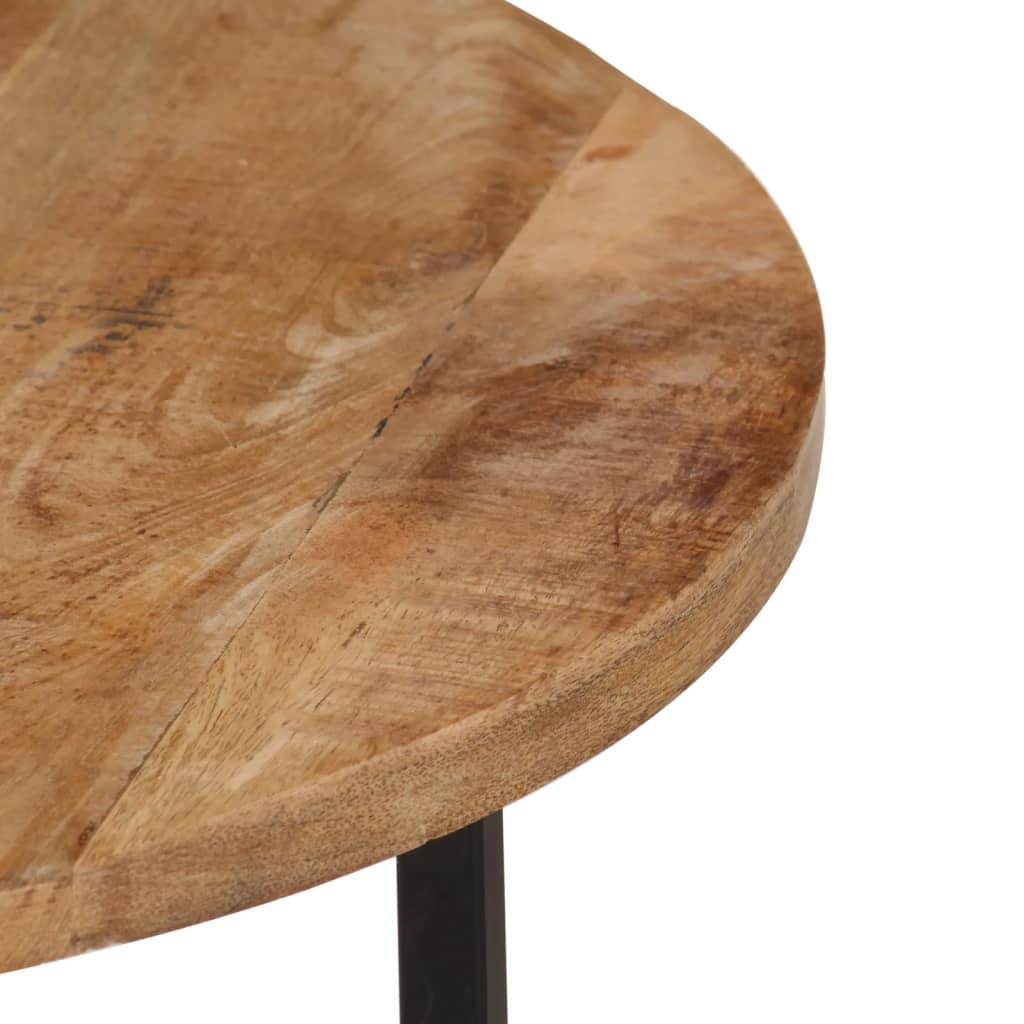 vidaXL Coffee Table 54x54x35 cm Solid Wood Mango and Iron 5