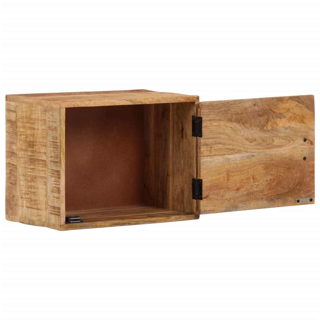vidaXL Wall-mounted Bedside Cabinet 40x30x25 cm Solid Wood Mango 2