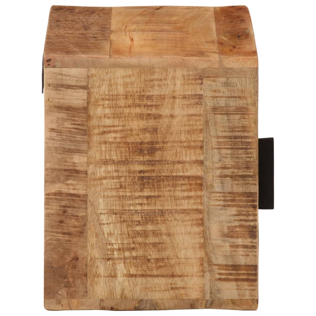 vidaXL Wall-mounted Bedside Cabinet 40x30x25 cm Solid Wood Mango 4